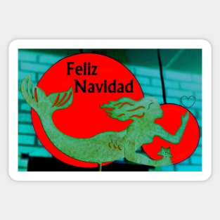 Christmas Mermaid - Spanish Sticker